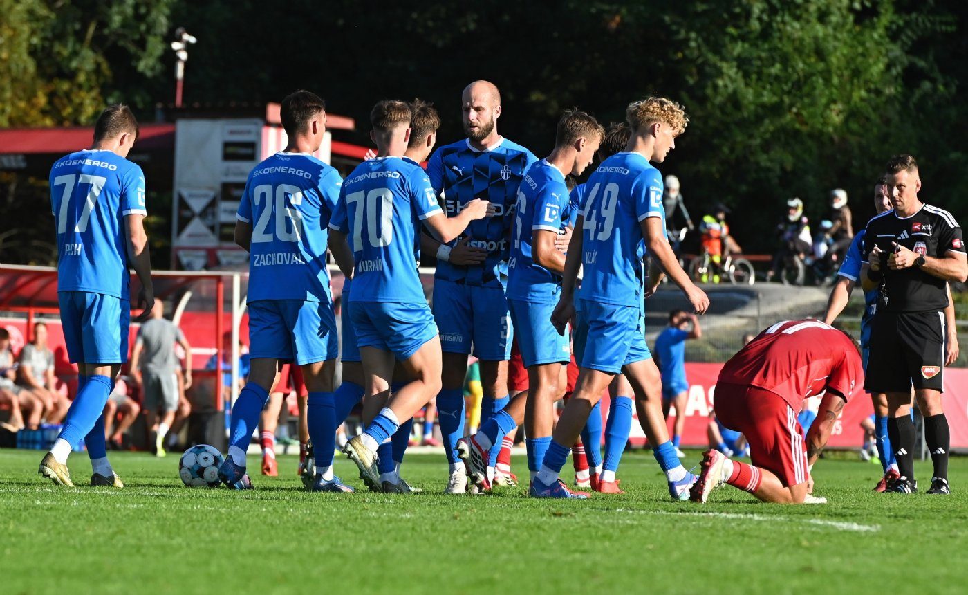 Hráči Mladé Boleslavi v utkání MOL Cupu v Třinci, fotografie z klubového reportu